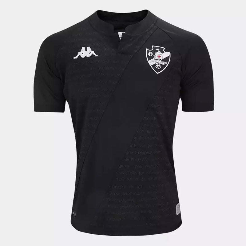 Camisa Vasco da Gama III 24/25 - Torcedor Kappa Masculina - Preta