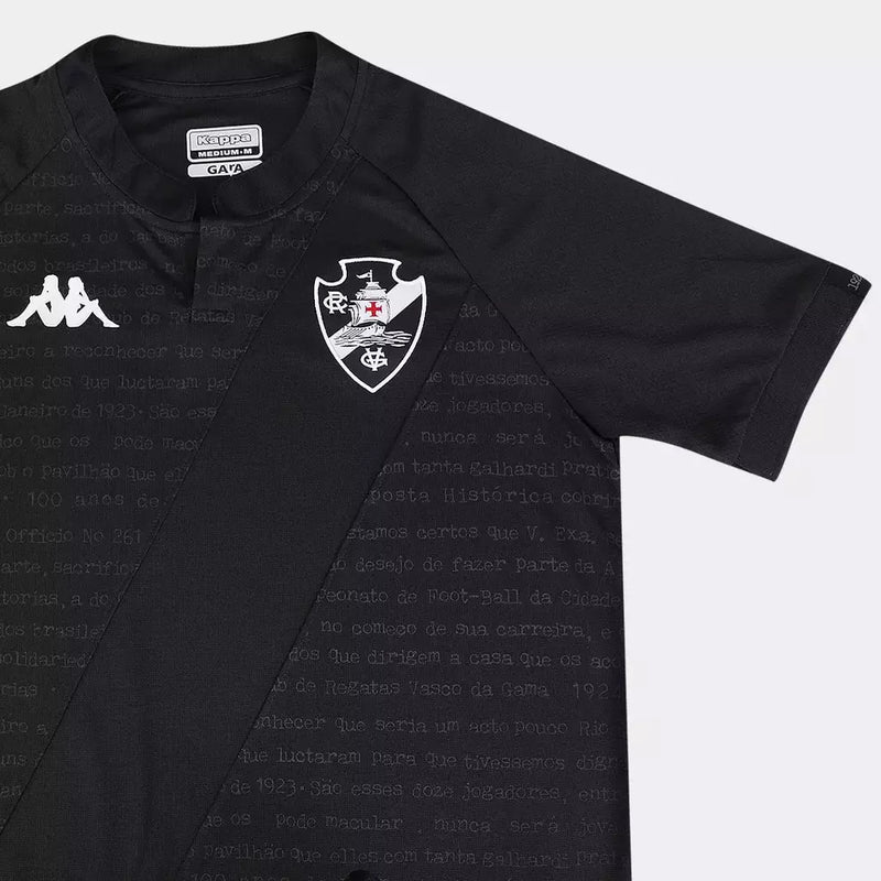 Camisa Vasco da Gama III 24/25 - Torcedor Kappa Masculina - Preta