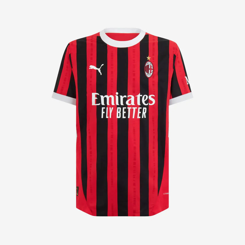 Camisa AC Milan Home 24/25 s/n° Torcedor Masculino - Preto e Vermelho