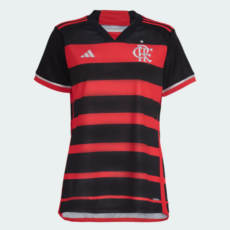 Camisa Feminina Flamengo l 2024/25 Rubro-Negra - Modelo Baby Look