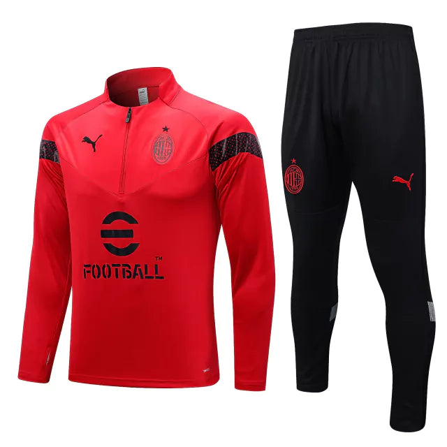 Conjunto de Treino Milan 2023 Vermelho