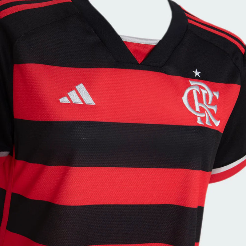 Camisa Feminina Flamengo l 2024/25 Rubro-Negra - Modelo Baby Look